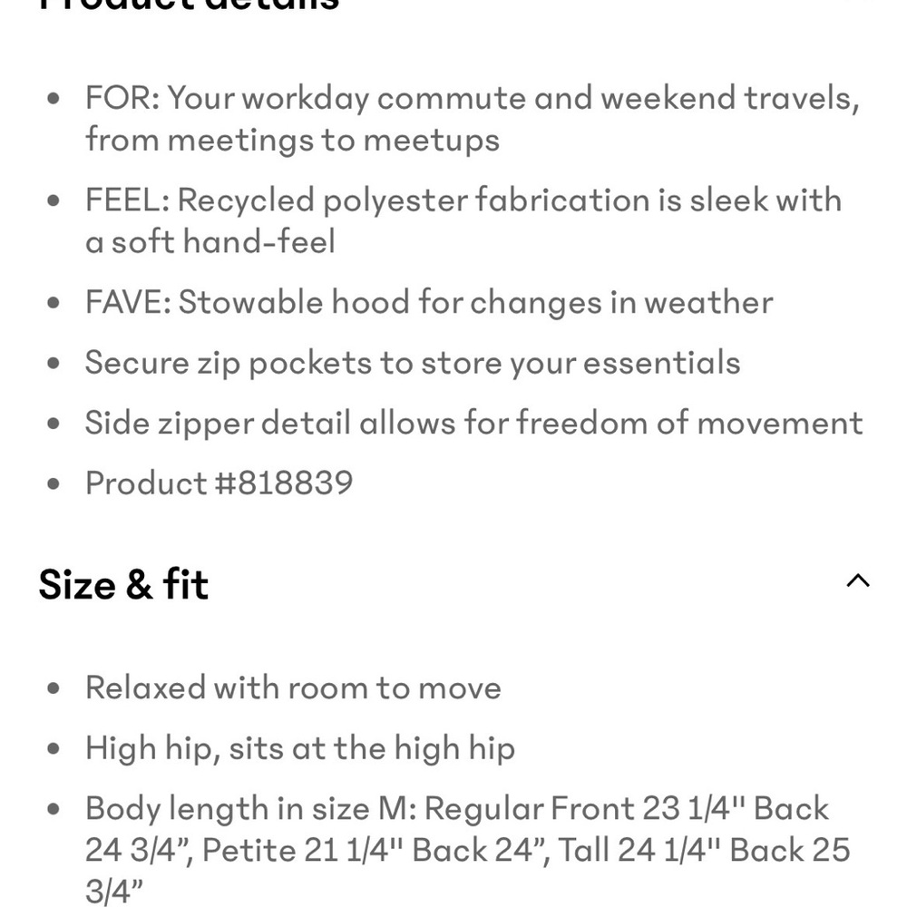 Athleta Jetset Bomber, Small, Black - Picture 5 of 11